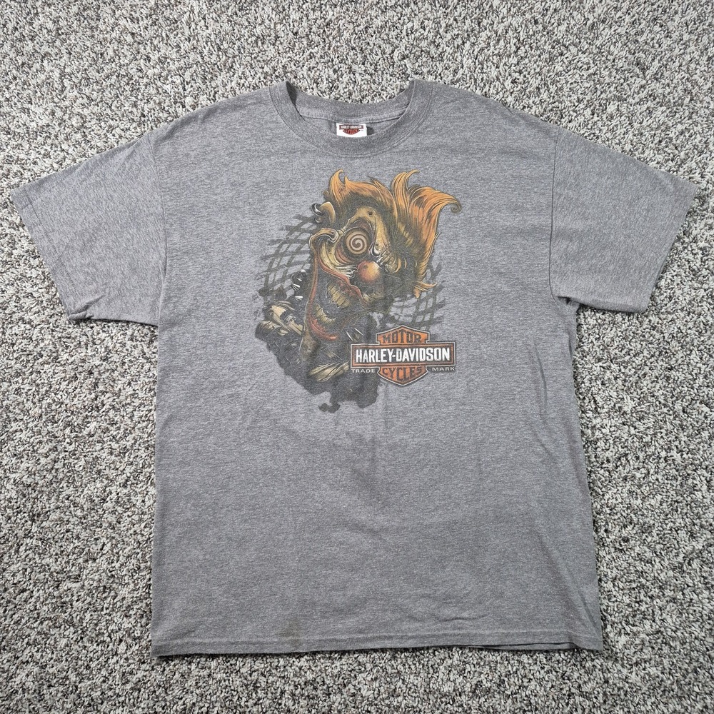 Harley Davidson Shirt Mens Size Large Evil Clown‎ Biker Myrtle Beach Biker
